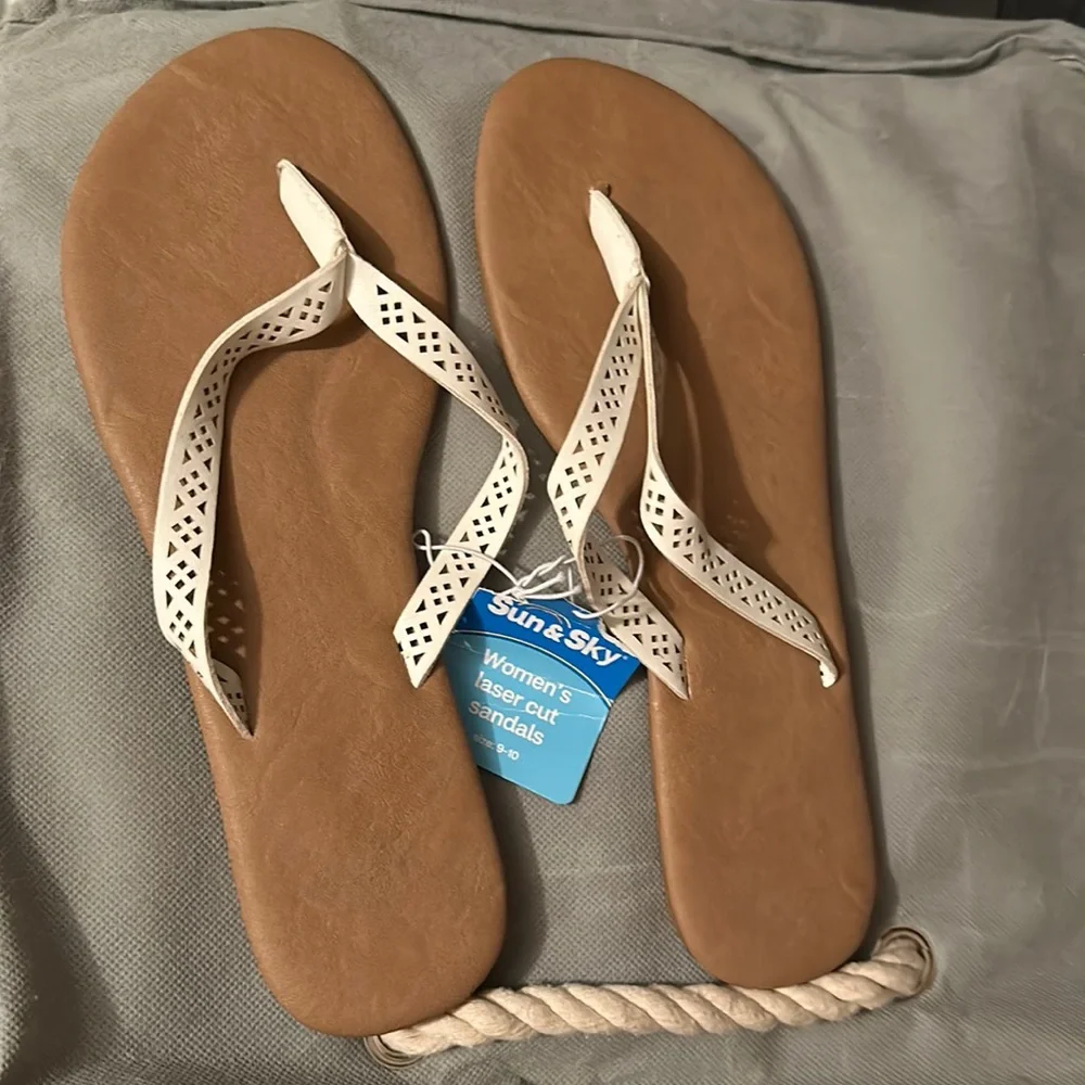 Women laser cut sandals